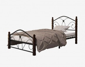 Кровать "Селена 1" Черная (900*2000) (ножки-шоколад) с коваными элементами в Красноуральске - krasnouralsk.ok-mebel.com | фото 2