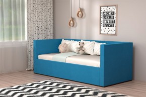 Кровать с ПМ (арт.030) (с/м 900*2000мм) (б/матр), ткань синяя в Красноуральске - krasnouralsk.ok-mebel.com | фото