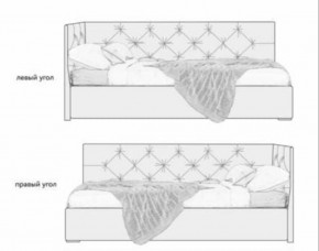 Кровать угловая Мия интерьерная +основание (80х200) в Красноуральске - krasnouralsk.ok-mebel.com | фото 2