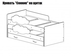 Кровать выкатная Соник (800*1900) в Красноуральске - krasnouralsk.ok-mebel.com | фото 2