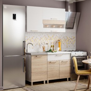 Кухня Айсбери 1.2 м (Белый/Дуб Сонома) в Красноуральске - krasnouralsk.ok-mebel.com | фото