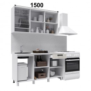 Кухня ДИОР 1500 (Белый/Дуб Крафт белый) в Красноуральске - krasnouralsk.ok-mebel.com | фото 2