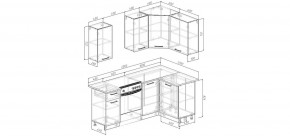 Кухонный гарнитур Антик 2000*1200 (Стол. 26мм) в Красноуральске - krasnouralsk.ok-mebel.com | фото 2