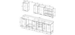 Кухонный гарнитур Каппучино 2800 (Стол. 26мм) в Красноуральске - krasnouralsk.ok-mebel.com | фото 2