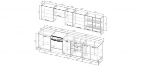 Кухонный гарнитур Каппучино 3000 (Стол. 38мм) в Красноуральске - krasnouralsk.ok-mebel.com | фото 2