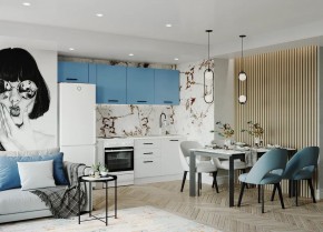 Кухонный гарнитур Капри 2550 (Стол. 26мм) в Красноуральске - krasnouralsk.ok-mebel.com | фото
