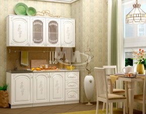 ЛИЗА-2 Кухонный гарнитур 1,7 Белый глянец холодный в Красноуральске - krasnouralsk.ok-mebel.com | фото