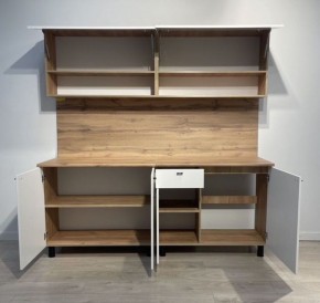 Кухонный гарнитур «Монако» 2.0 м Серия 2 МДФ с фрезеровкой (Дуб Золотой/Графит) в Красноуральске - krasnouralsk.ok-mebel.com | фото 7