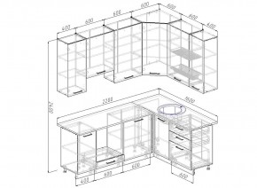 Кухонный гарнитур угловой Демо 2200х1600 (Стол. 38мм) в Красноуральске - krasnouralsk.ok-mebel.com | фото 2