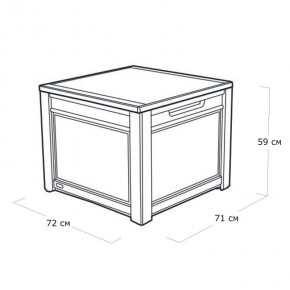 Квадратный сундук Cube Rattan 208 л в Красноуральске - krasnouralsk.ok-mebel.com | фото 4