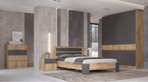 ЛЕНОРА Спальный гарнитур (модульный) графит в Красноуральске - krasnouralsk.ok-mebel.com | фото