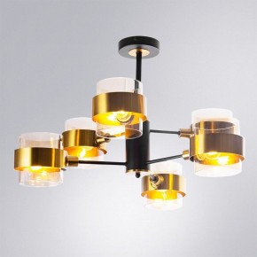 Люстра на штанге Arte Lamp Carlo A8205SP-6BK в Красноуральске - krasnouralsk.ok-mebel.com | фото 2
