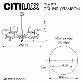 Люстра на штанге Citilux ELAN CL241171 в Красноуральске - krasnouralsk.ok-mebel.com | фото 12