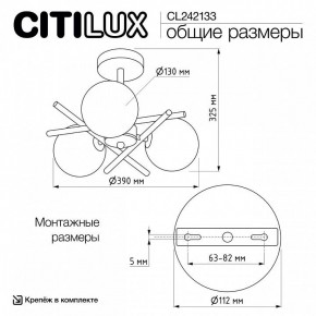 Люстра на штанге Citilux Ronny CL242133 в Красноуральске - krasnouralsk.ok-mebel.com | фото 7