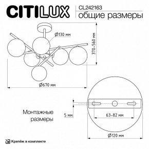 Люстра на штанге Citilux RONNY CL242163 в Красноуральске - krasnouralsk.ok-mebel.com | фото 12