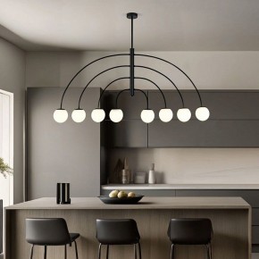 Люстра на штанге Eurosvet Cenacolo 30179/8 черный в Красноуральске - krasnouralsk.ok-mebel.com | фото 3