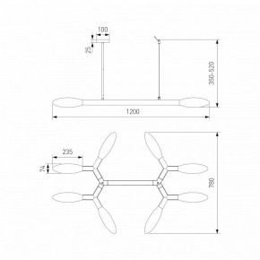 Люстра на штанге Eurosvet Covalent 30180 черный в Красноуральске - krasnouralsk.ok-mebel.com | фото 3