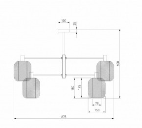 Люстра на штанге Eurosvet Voile 30192/8 золото в Красноуральске - krasnouralsk.ok-mebel.com | фото 4