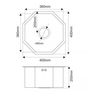 Мойка D400G Octavia MELANA Profline 1,2/200 ЗОЛОТО врезная фигурная D400G в Красноуральске - krasnouralsk.ok-mebel.com | фото 3