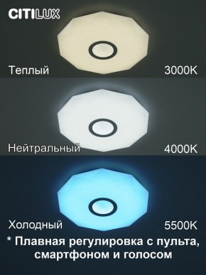 Накладной светильник Citilux Диамант Смарт CL713A30G в Красноуральске - krasnouralsk.ok-mebel.com | фото 4