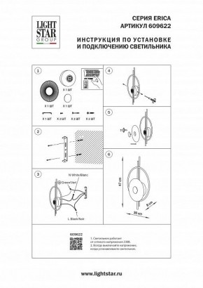 Накладной светильник Lightstar Erica 609622 в Красноуральске - krasnouralsk.ok-mebel.com | фото 4