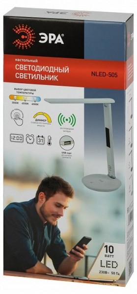 Настольная лампа офисная Эра  NLED-505-10W-W в Красноуральске - krasnouralsk.ok-mebel.com | фото 5