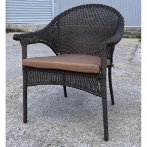 Плетеное кресло LV-140B-Brown с подушкой в комплекте в Красноуральске - krasnouralsk.ok-mebel.com | фото 3