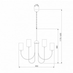 Подвесная люстра Eurosvet Abbey 60164/10 никель Smart в Красноуральске - krasnouralsk.ok-mebel.com | фото 4