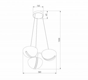 Подвесная люстра Eurosvet Emisfero 50083/3 LED золото в Красноуральске - krasnouralsk.ok-mebel.com | фото 6