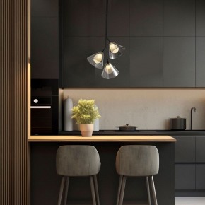 Подвесная люстра Eurosvet Enigma 70161/3 черный в Красноуральске - krasnouralsk.ok-mebel.com | фото 3