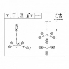 Подвесная люстра EVOLUCE Andria SLE220803-08 в Красноуральске - krasnouralsk.ok-mebel.com | фото 6
