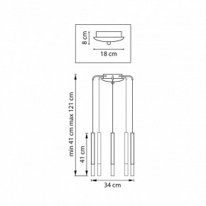 Подвесная люстра Lightstar Tubo L5T747133 в Красноуральске - krasnouralsk.ok-mebel.com | фото 3