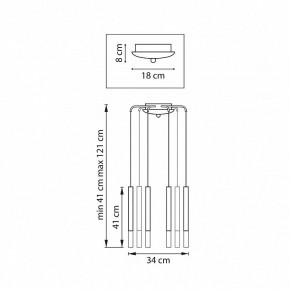 Подвесная люстра Lightstar Tubo L8T747147 в Красноуральске - krasnouralsk.ok-mebel.com | фото 2