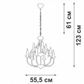 Подвесная люстра Vitaluce V1863 V1863-8/9 в Красноуральске - krasnouralsk.ok-mebel.com | фото 3