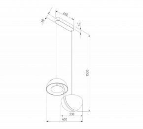 Подвесной светильник Eurosvet Emisfero 50083/2 LED золото в Красноуральске - krasnouralsk.ok-mebel.com | фото 4