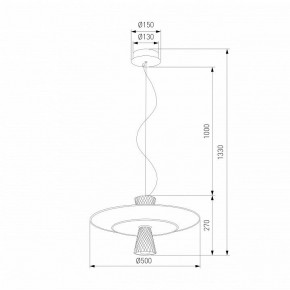 Подвесной светильник Eurosvet Titania 40029/1 LED белый в Красноуральске - krasnouralsk.ok-mebel.com | фото 4