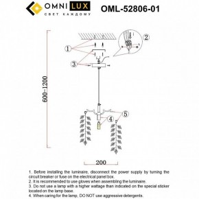 Подвесной светильник Omnilux Cavriglia OML-52806-01 в Красноуральске - krasnouralsk.ok-mebel.com | фото 9