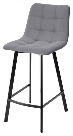 Полубарный стул CHILLI-QB SQUARE серый #27, велюр / черный каркас (H=66cm) М-City в Красноуральске - krasnouralsk.ok-mebel.com | фото