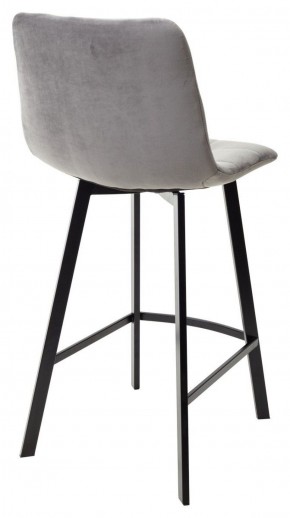 Полубарный стул CHILLI-QB SQUARE светло-серый #26, велюр / черный каркас (H=66cm) М-City в Красноуральске - krasnouralsk.ok-mebel.com | фото 4