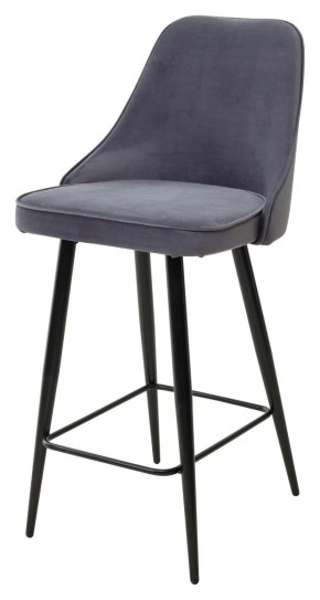 Полубарный стул NEPAL-PB СЕРЫЙ #27, велюр/ черный каркас (H=68cm) М-City в Красноуральске - krasnouralsk.ok-mebel.com | фото