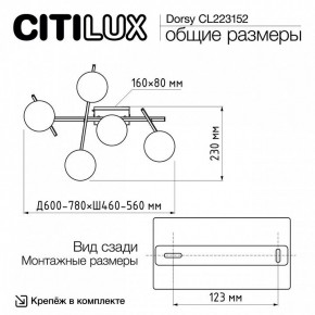 Потолочная люстра Citilux Dorsy CL223152 в Красноуральске - krasnouralsk.ok-mebel.com | фото 10