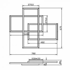 Потолочная люстра Maytoni Line MOD016CL-L80BK в Красноуральске - krasnouralsk.ok-mebel.com | фото 2