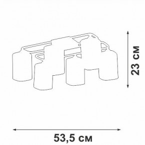 Потолочная люстра Vitaluce V3092 V3092-1/6PL в Красноуральске - krasnouralsk.ok-mebel.com | фото 4