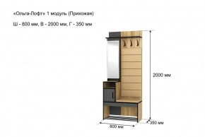 Прихожая "Ольга-Лофт 1" в Красноуральске - krasnouralsk.ok-mebel.com | фото 4