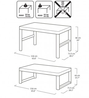 Раскладной стол Лион с регулируемой высотой столешницы (Lyon rattan table) графит (h400/650) в Красноуральске - krasnouralsk.ok-mebel.com | фото 3