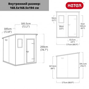 Сарай Манор Пентхаус 6x6 (MANOR PENT 6x6) в Красноуральске - krasnouralsk.ok-mebel.com | фото 3