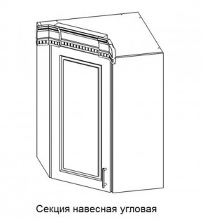 Секция навесная угловая "Верона" (600*600) в Красноуральске - krasnouralsk.ok-mebel.com | фото