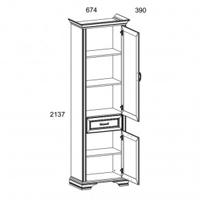 Шкаф 2D1S, MONAKO, цвет Сосна винтаж/дуб анкона в Красноуральске - krasnouralsk.ok-mebel.com | фото 3