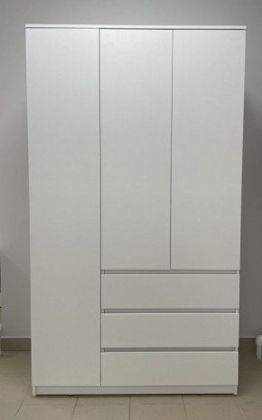 Шкаф 3-ств. с 3 ящиками "Бьянко" в Красноуральске - krasnouralsk.ok-mebel.com | фото 3