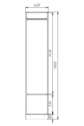 Шкаф для Одежды ЭШ1-РП-19-4 (ручка профильная) серия "Экон" в Красноуральске - krasnouralsk.ok-mebel.com | фото 2